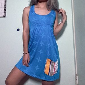 Sky blue short summer dress